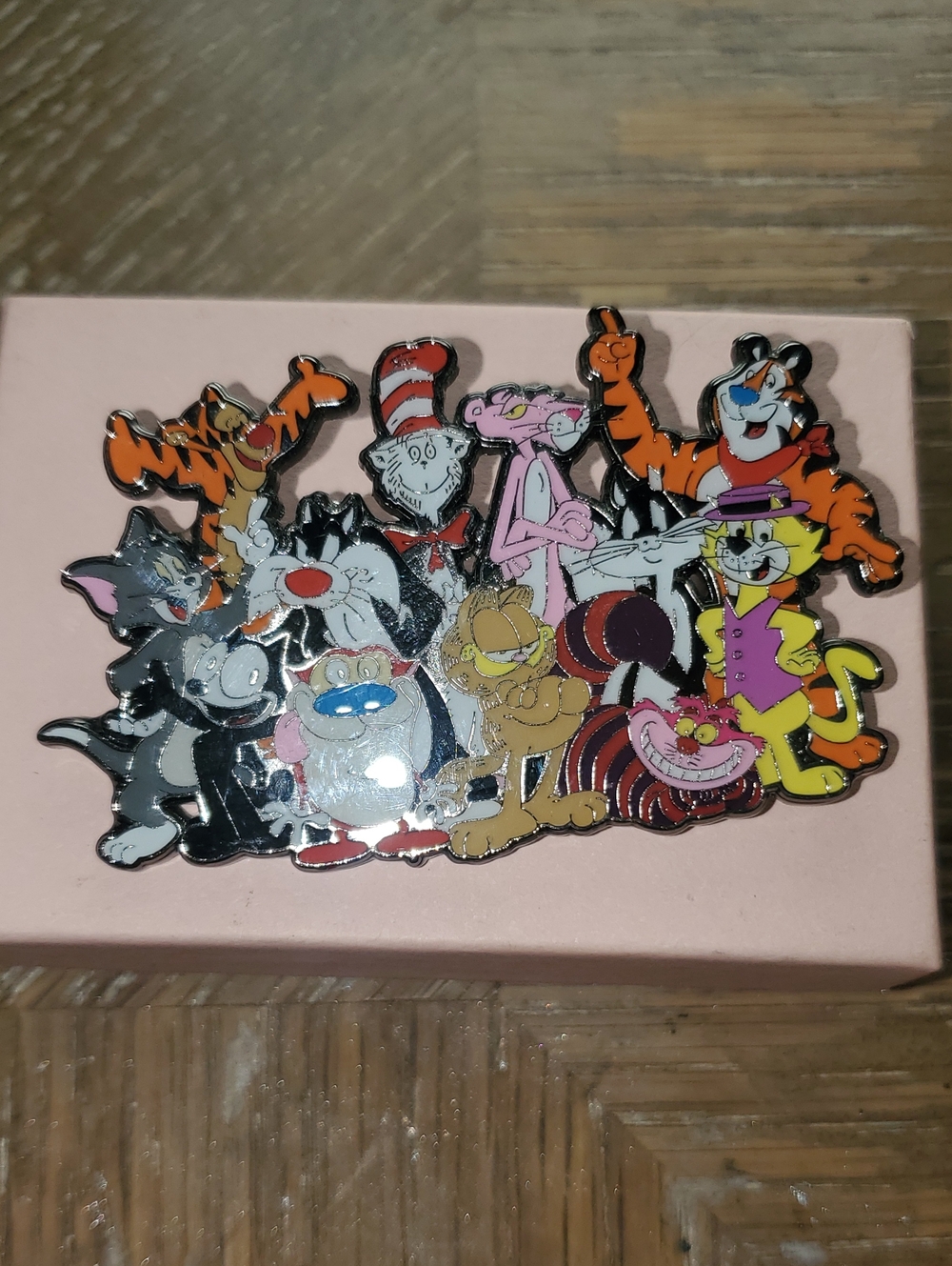 Mixed Cartoon Character Cats Accessory Pin - Pink, Orange, Yellow